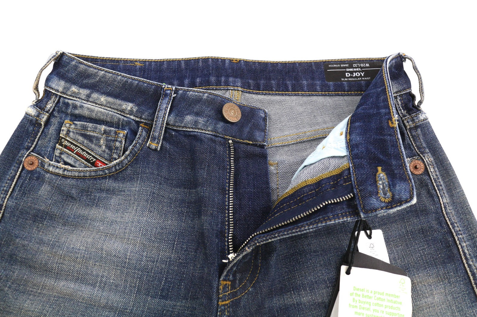 DIESEL D-Joy Z9A05 Women's Jeans W28/L32 Slim Stretch Blue Washed Regular Rise