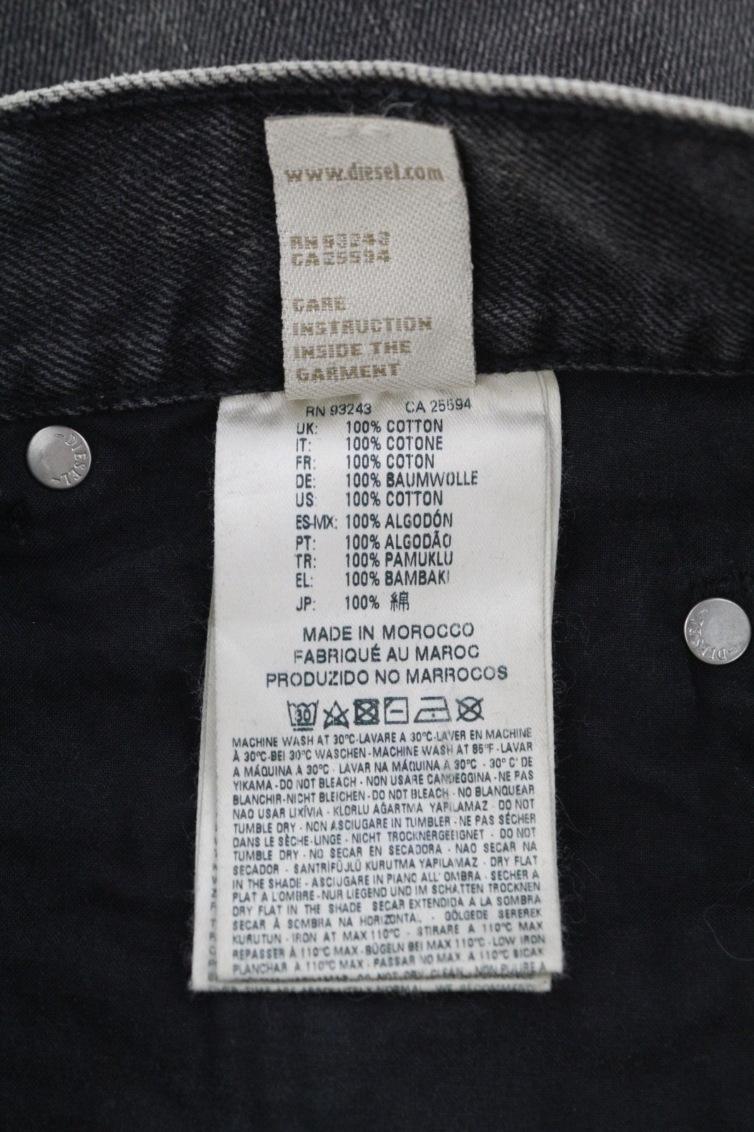 DIESEL Ceendhy 0859G Women's Jeans W25/L32 Straight Regular Faded RRP200