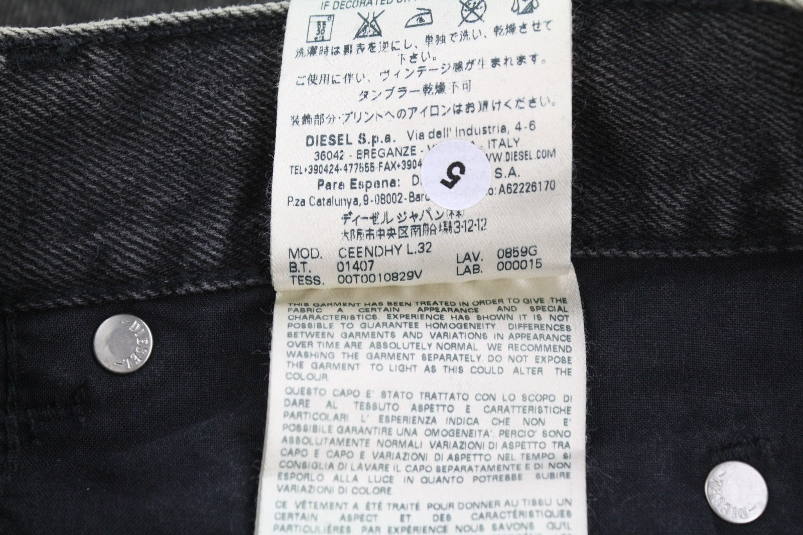 DIESEL Ceendhy 0859G Women's Jeans W25/L32 Straight Regular Faded RRP200