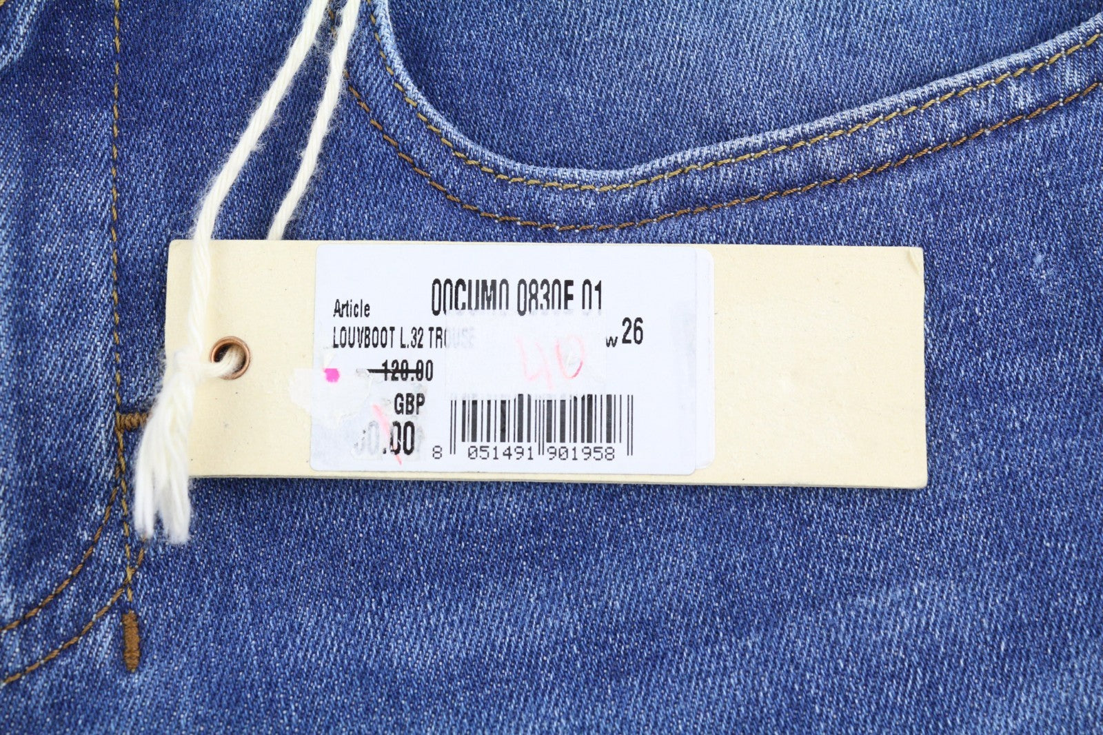 DIESEL Lowboot 0830E Women's Jeans W26/L32 Low Waist Bootcut Slim Stretch Blue