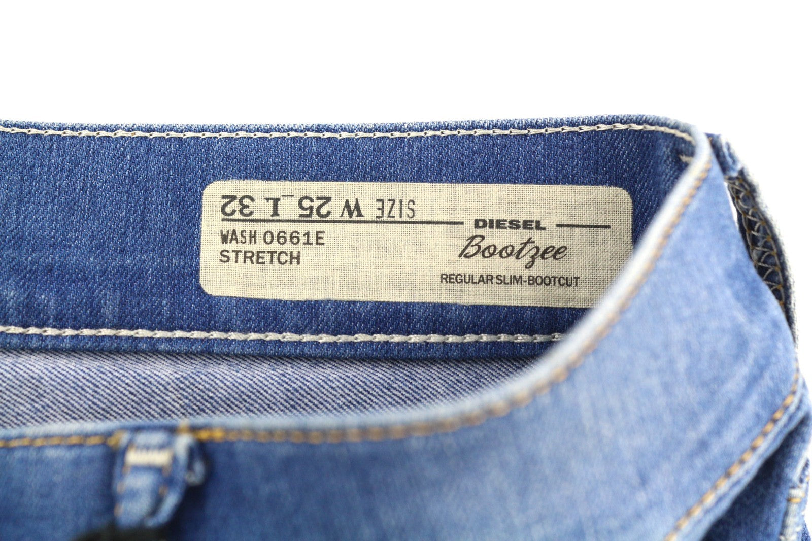 DIESEL Boozee 0661E Women's Jeans W25/L32 Regular Slim Bootcut Washed Stretch