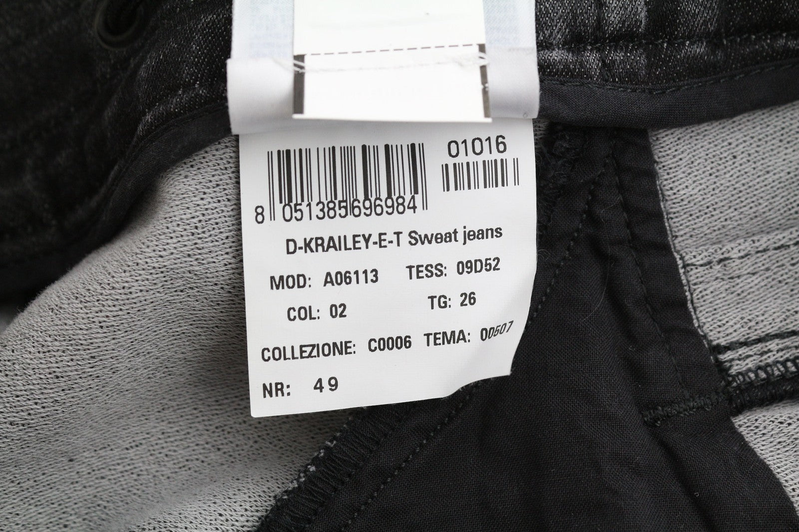 DIESEL D-Krailey-E-T 09D5 Women's Jeans W26 Jogg Sweat Elastic Waist RRP250