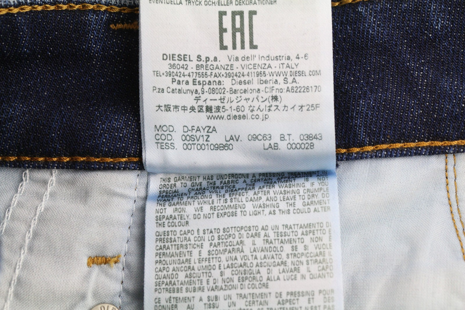 DIESEL D-Fayza 09C63 Women's Jeans W26/L32 Slim Ankle Blue Washed RRP250