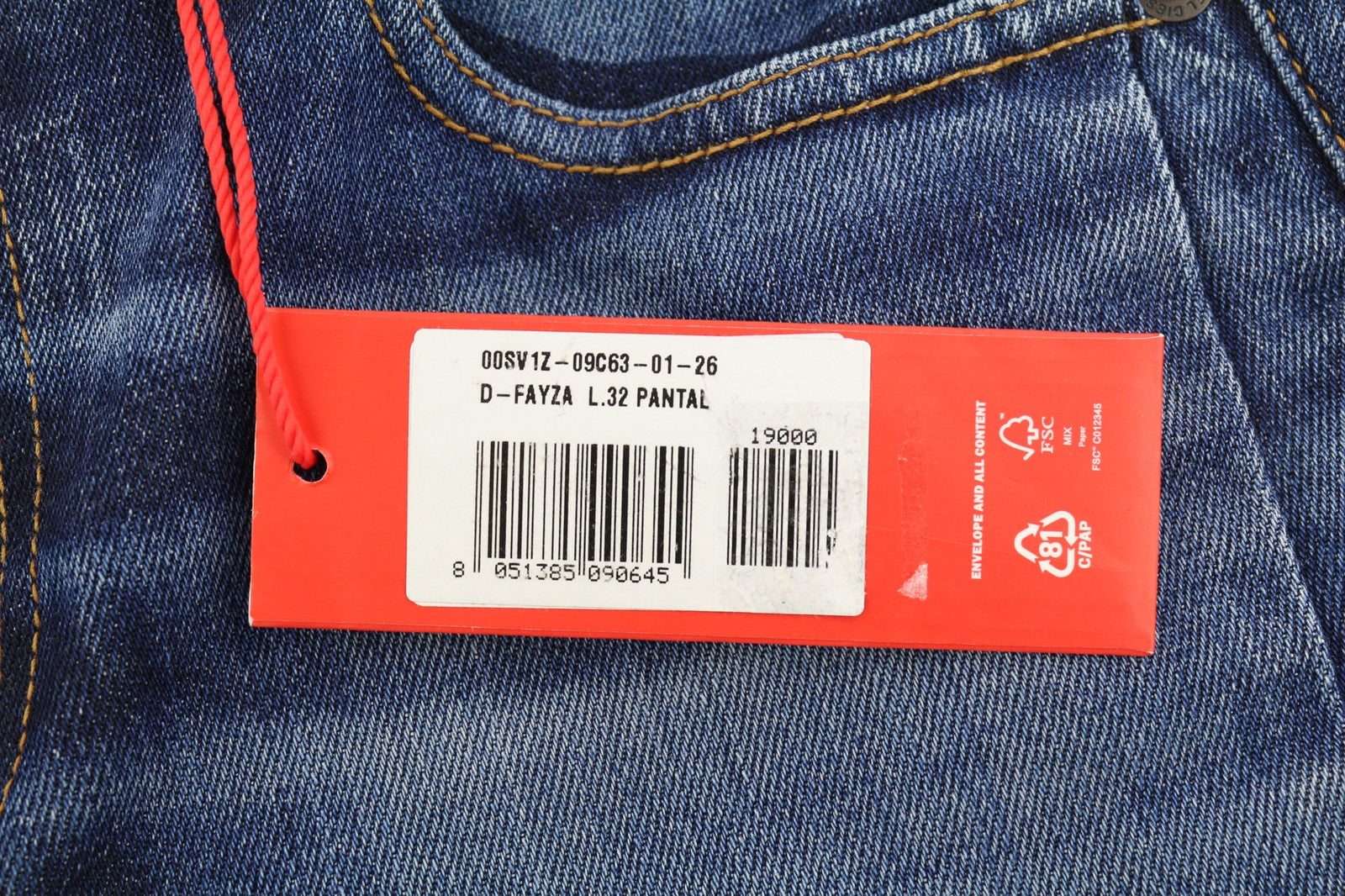 DIESEL D-Fayza 09C63 Women's Jeans W26/L32 Slim Ankle Blue Washed RRP250