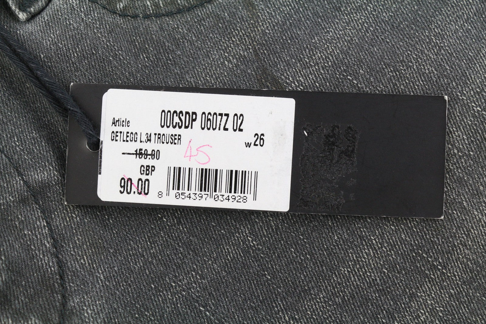 DIESEL Getleg 0607Z Women's Jeans W26/L34 Low Waist Slim Skinny Washed Stretch