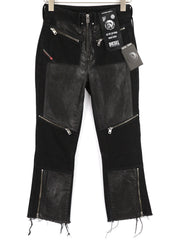 DIESEL De-Earlie Women's Jeans W26 Coated Distressed Zip Ankle Detailed RRP320