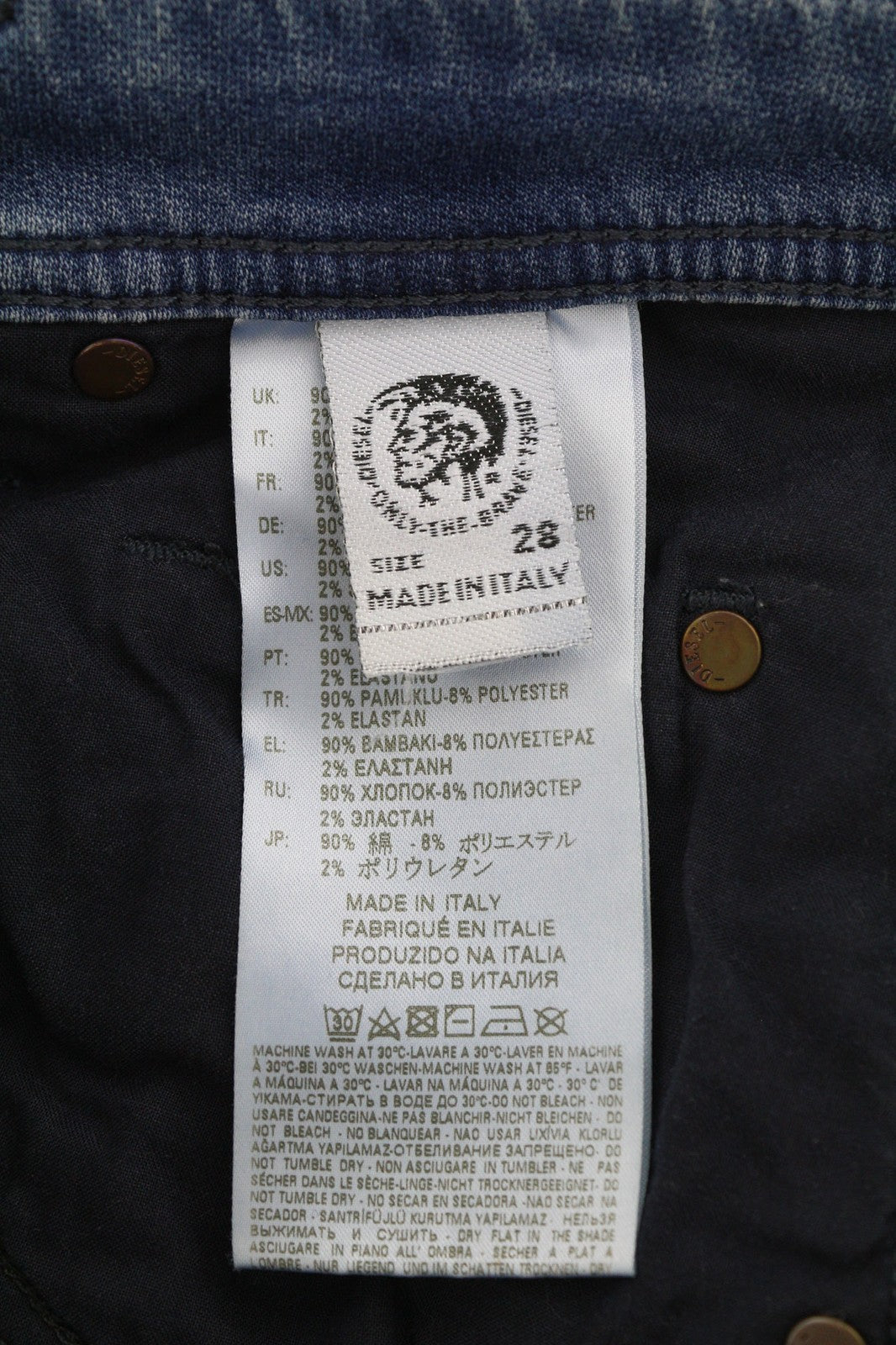 DIESEL Krooley CB-NE 084XA Men's Jeans W28 Jogg Stretch Ripped Blue RRP210