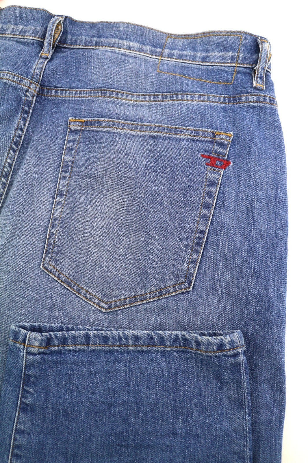 DIESEL 2020 D-Viker REHAJ Men's Jeans W36/L34 Straight Blue Mid Waist Regular