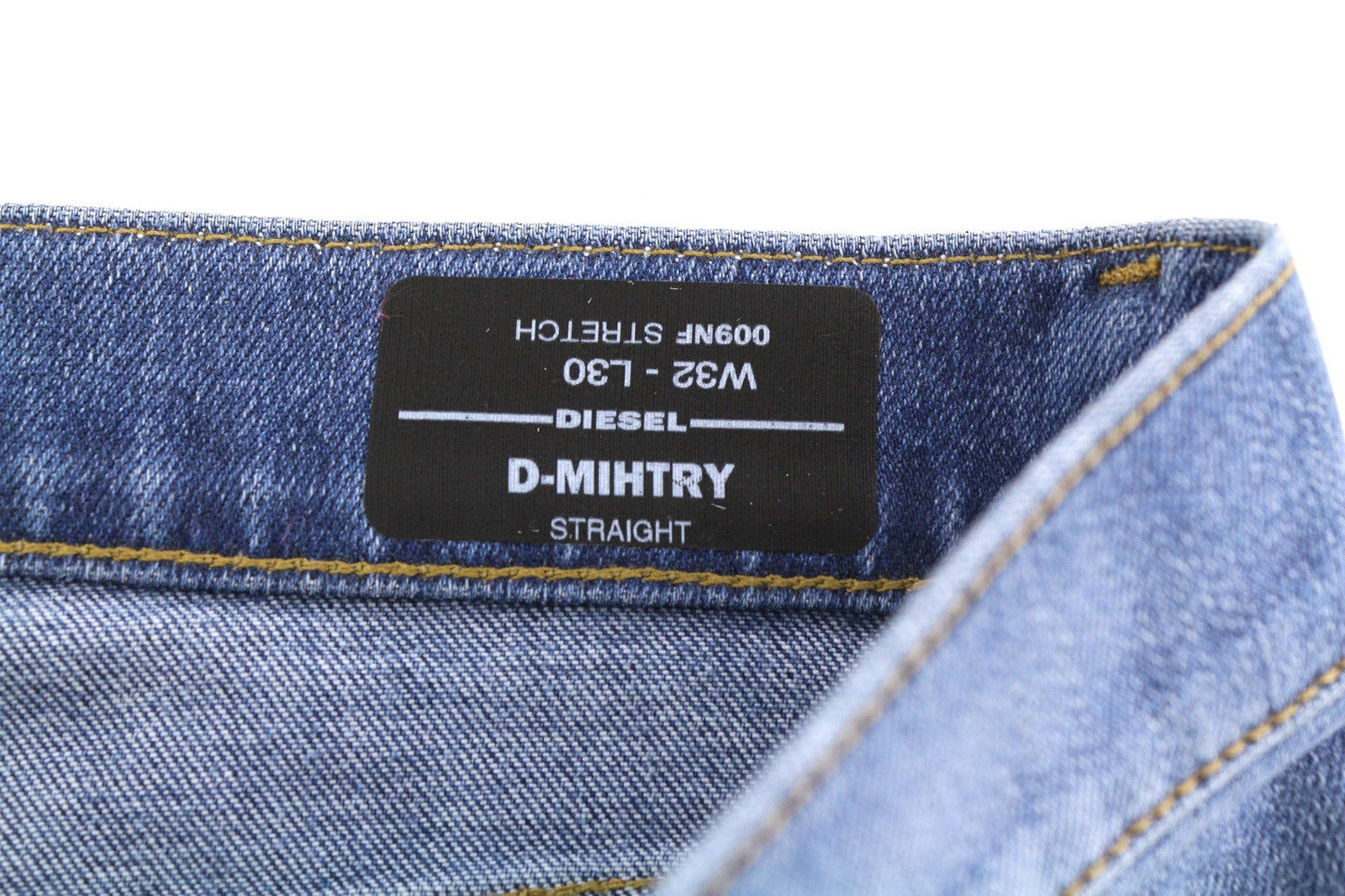 DIESEL D-Mihtry 009NF Men's Jeans W32/L30 Straight Washed Stretch Buttoned