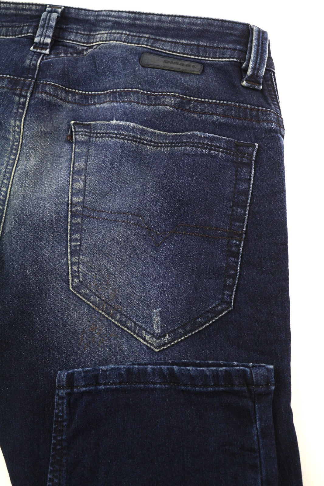 DIESEL Thavar-Ne 0607U Men's Jeans W28 Jogg Ripped Distressed Blue RRP200