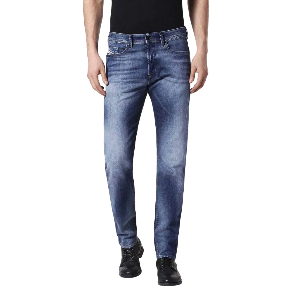 DIESEL Buster 084GR Men's Jeans W27/L30 Slim Tapered Stretch Blue Washed