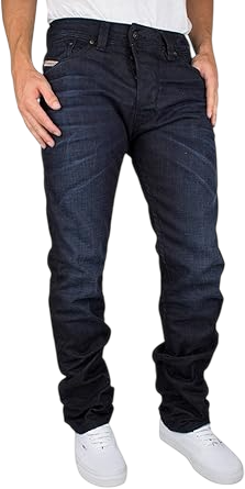 DIESEL Darron 0835G Men's Jeans W28/L34 Slim Tapered Dark Blue Buttoned