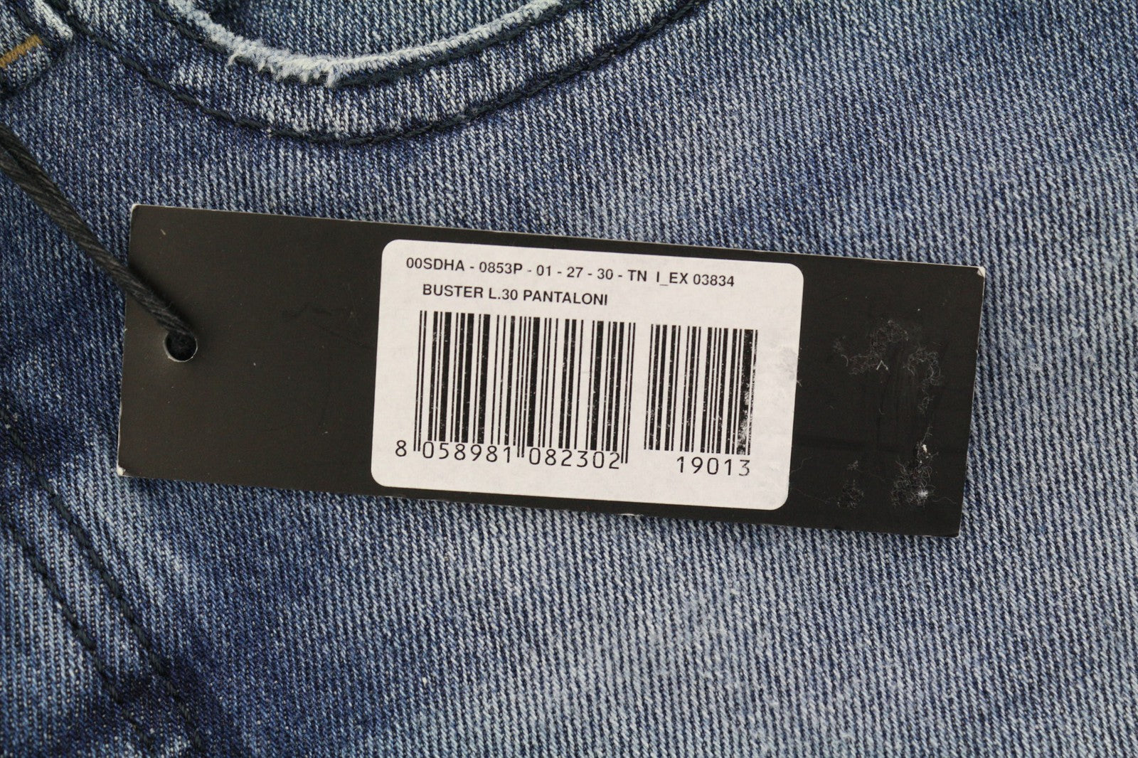 DIESEL Buster 0853P Men's Jeans W27/L30 Slim Tapered Stretch Blue Washed