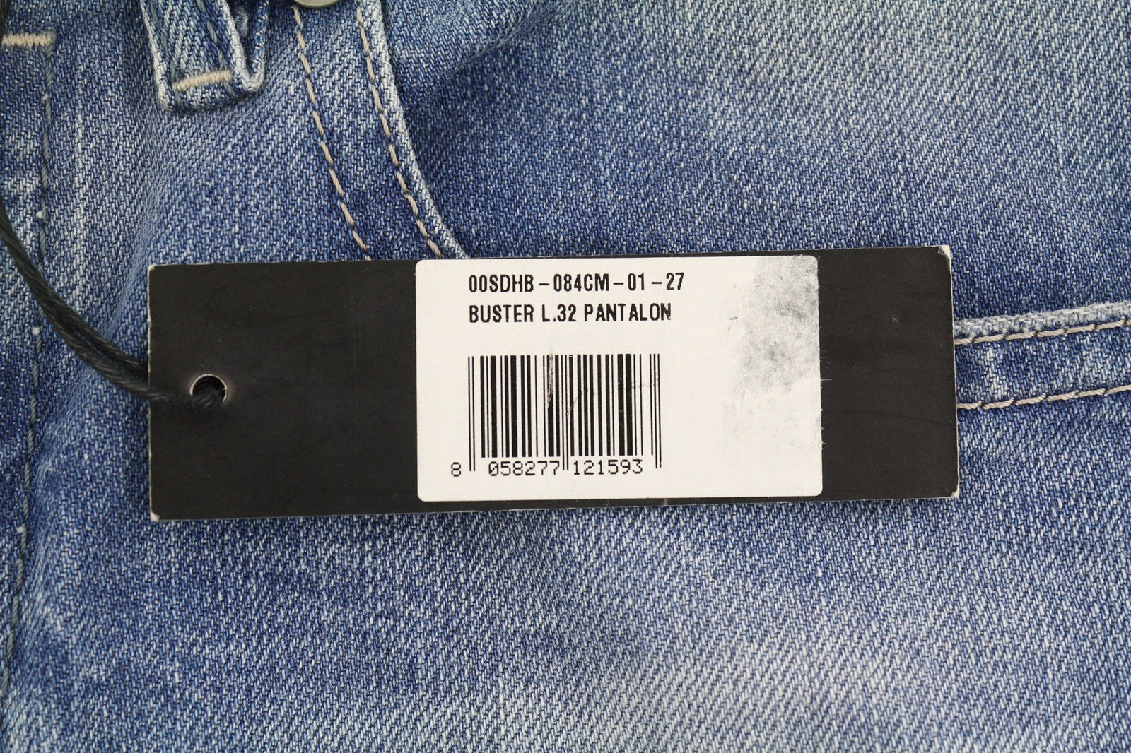 DIESEL Buster 084CM Men's Jeans W27/L32 Slim Tapered Distressed Washed Denim