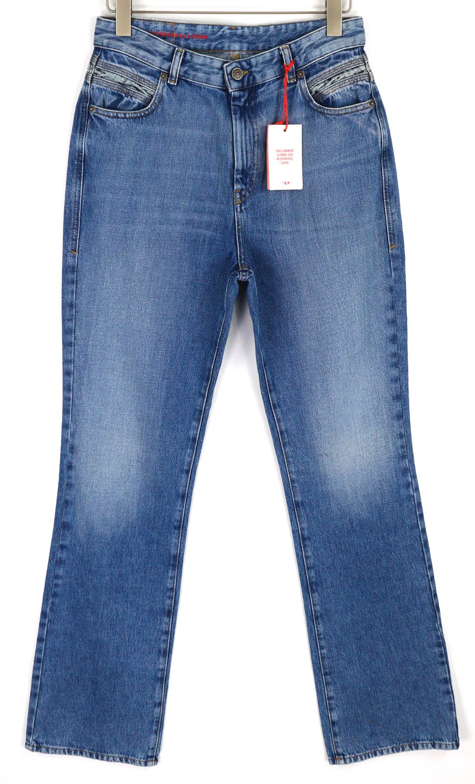 DIESEL D-Escription-FSB 09E41 Women's Jeans W31 Bootcut Washed Blue Denim
