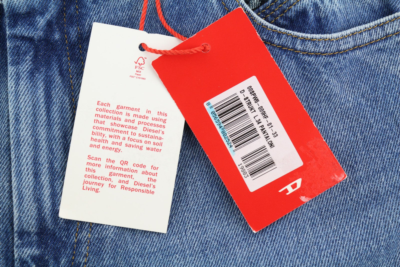 DIESEL D-Escription-FSB 09E41 Women's Jeans W31 Bootcut Washed Blue Denim