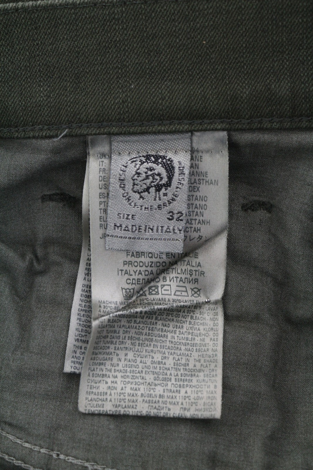 DIESEL D-Mharky-SP4 0078D Men's Jeans W32/L32 Skinny Slim Brown Button Stretch