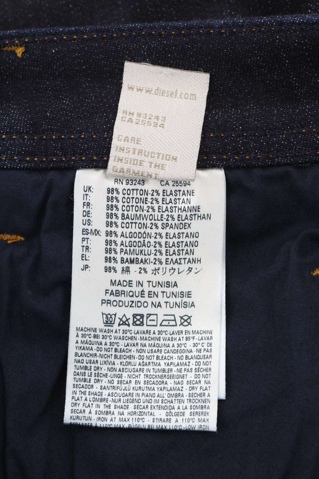 DIESEL Iakop R0841 Men's Jeans W28/L32 Slim Tapered Dark Blue Stretch Fit