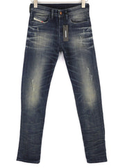 DIESEL Buster 0854S Men's Jeans W26/L32 Slim Fit Ripped Distressed Washed