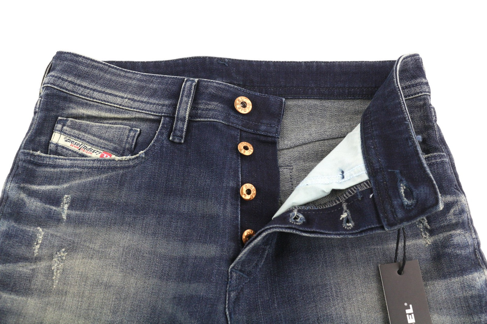 DIESEL Buster 0854S Men's Jeans W26/L32 Slim Fit Ripped Distressed Washed