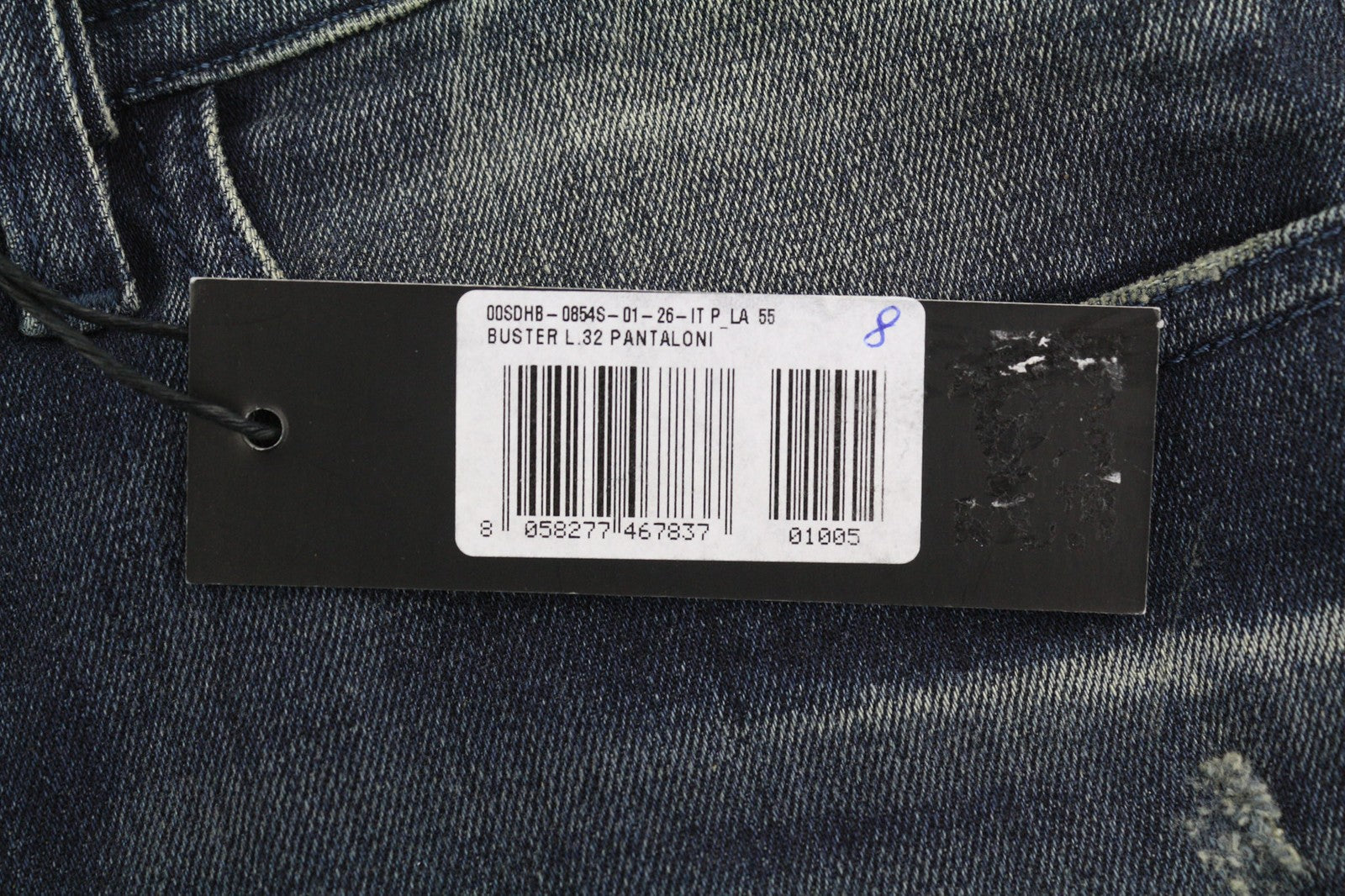 DIESEL Buster 0854S Men's Jeans W26/L32 Slim Fit Ripped Distressed Washed