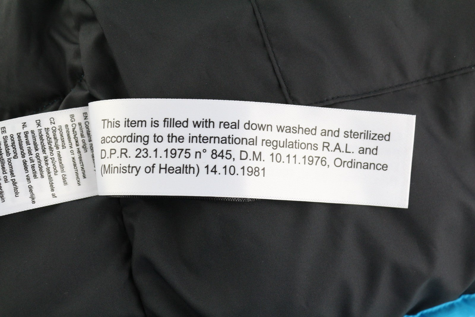 THE NORTH FACE Himalayan Men's Jacket M 550 Down Hooded Quilted Blue Logo