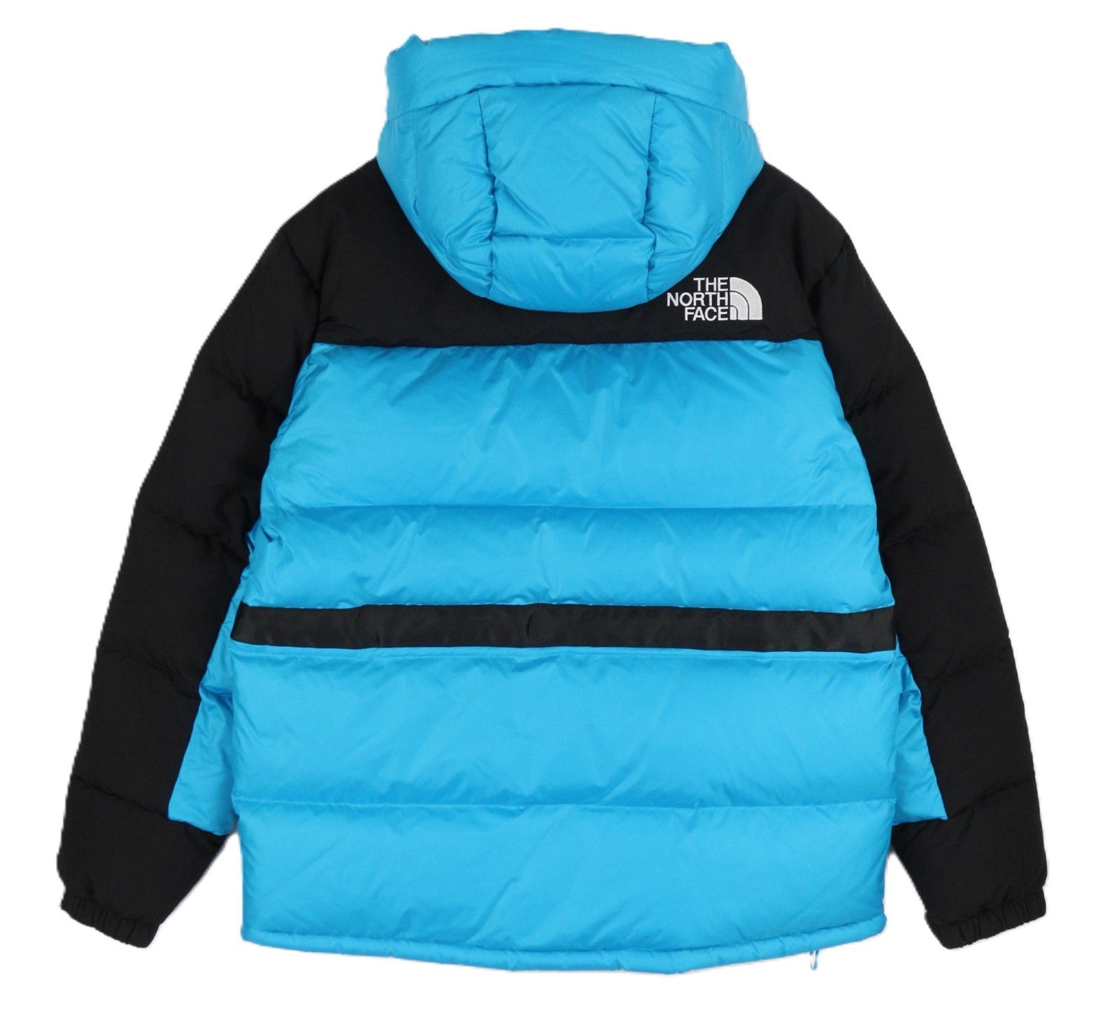 THE NORTH FACE Himalayan Men's Jacket M 550 Down Hooded Quilted Blue Logo