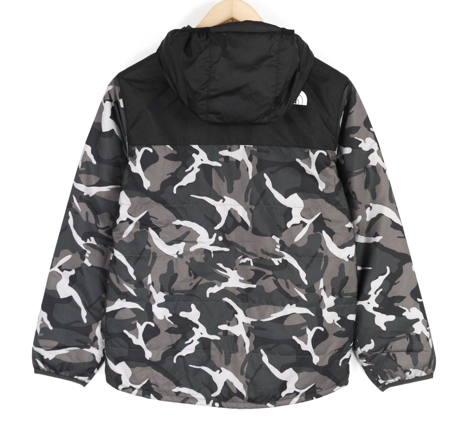 THE NORTH FACE Printed Reactor Boys Jacket L Hooded Camo Insulated Logo
