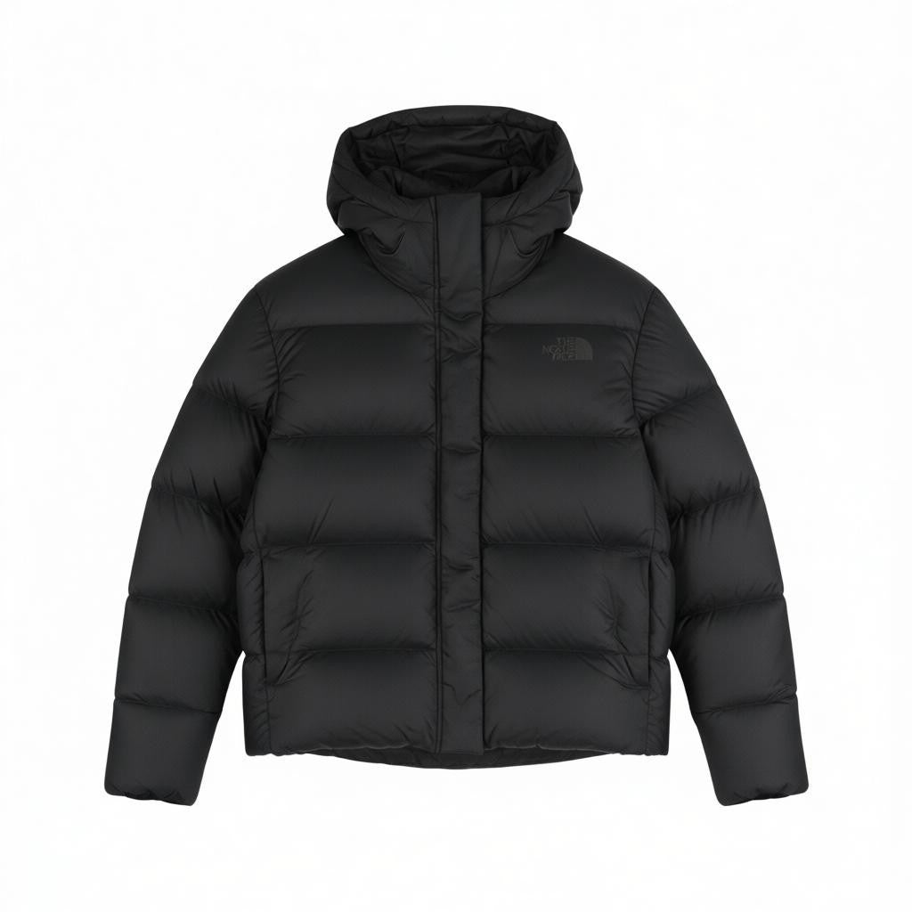 THE NORTH FACE Nimble 700 Women's Jacket S Down Hooded Quilted Black Puffer