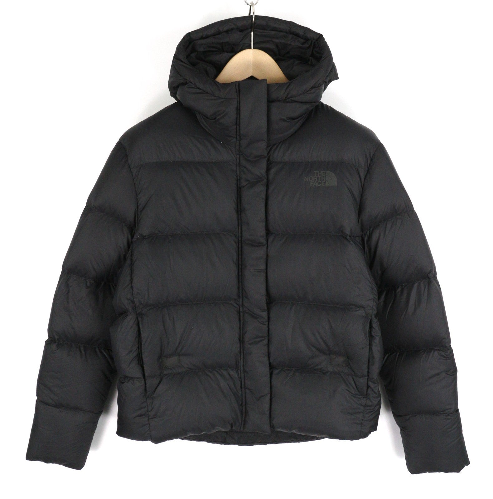 THE NORTH FACE Nimble 700 Women's Jacket S Down Hooded Quilted Black Puffer