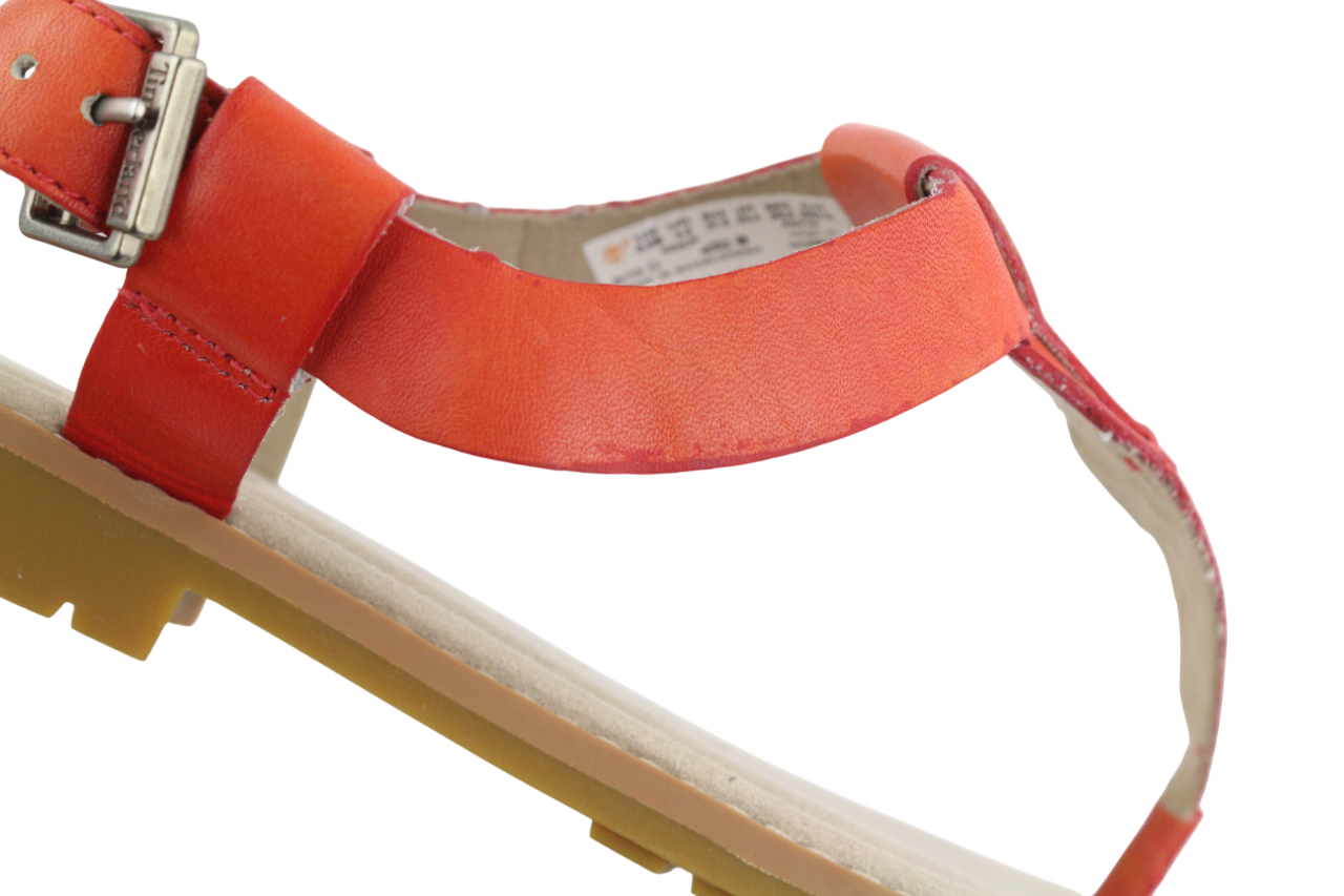 TIMBERLAND A23UF Women's Shoes UK4.5 EU37.5 Orange Leather Buckle Sandals