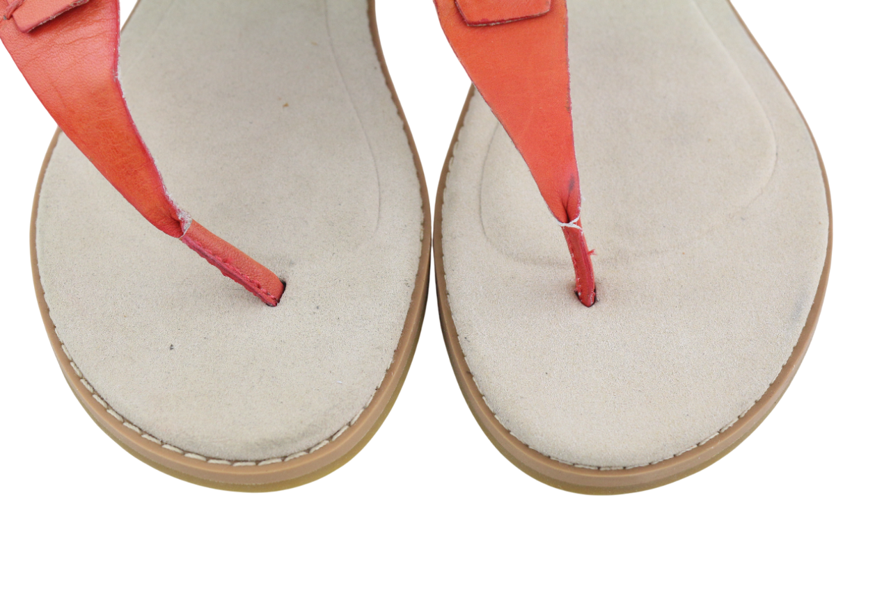 TIMBERLAND A23UF Women's Shoes UK4.5 EU37.5 Orange Leather Buckle Sandals