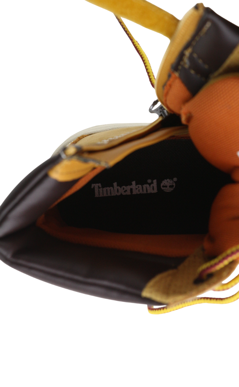 TIMBERLAND A1UXF Boys Shoes UK5 EU38 Brown Leather Ankle Zip Almond Toe Logo