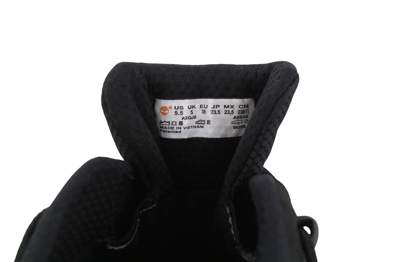 TIMBERLAND A2QJ6 Boys Shoes UK5/5.5 EU38/39 Black Lace Up Low Top Gore-Tex