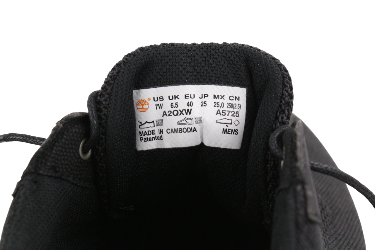 TIMBERLAND A2QXW Men's Sneakers UK6.5/7 EU40/41 Black Low Top Lace Up ReBOTL