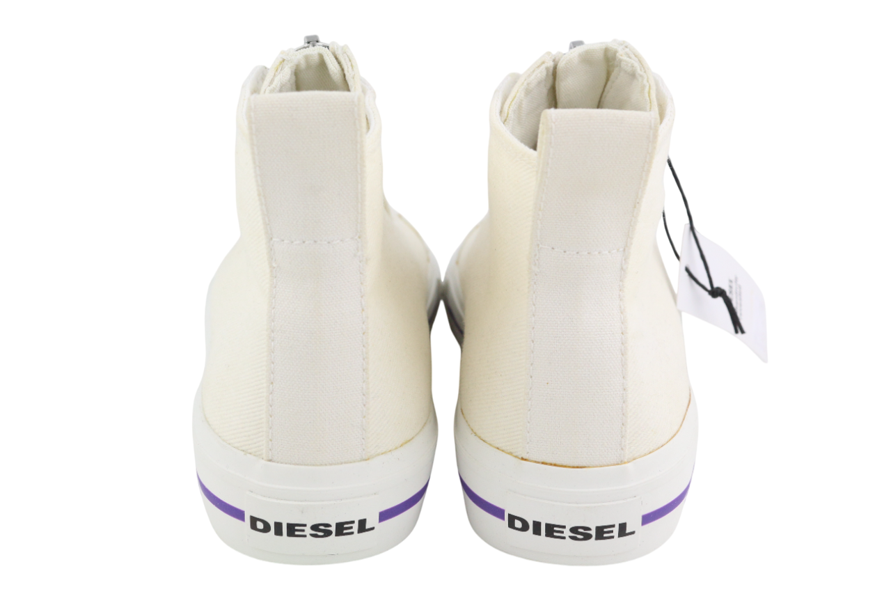 DIESEL S-Astico Mzip Women's Sneakers EU40.5 White Zip High Top RRP180