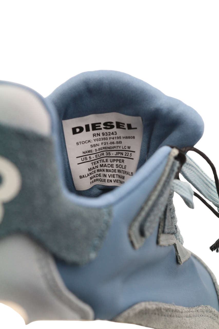 DIESEL S-Serendipity LC Women's Sneakers EU35 Blue Low Lace Casual RRP150