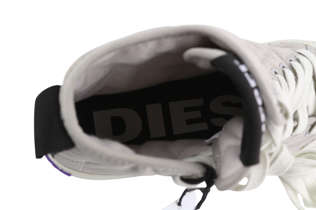 DIESEL S-Muji MC Women's Sneakers EU40 Light Grey High Lace Almond Logo RRP180