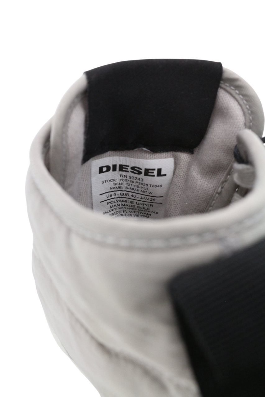 DIESEL S-Muji MC Women's Sneakers EU40 Light Grey High Lace Almond Logo RRP180