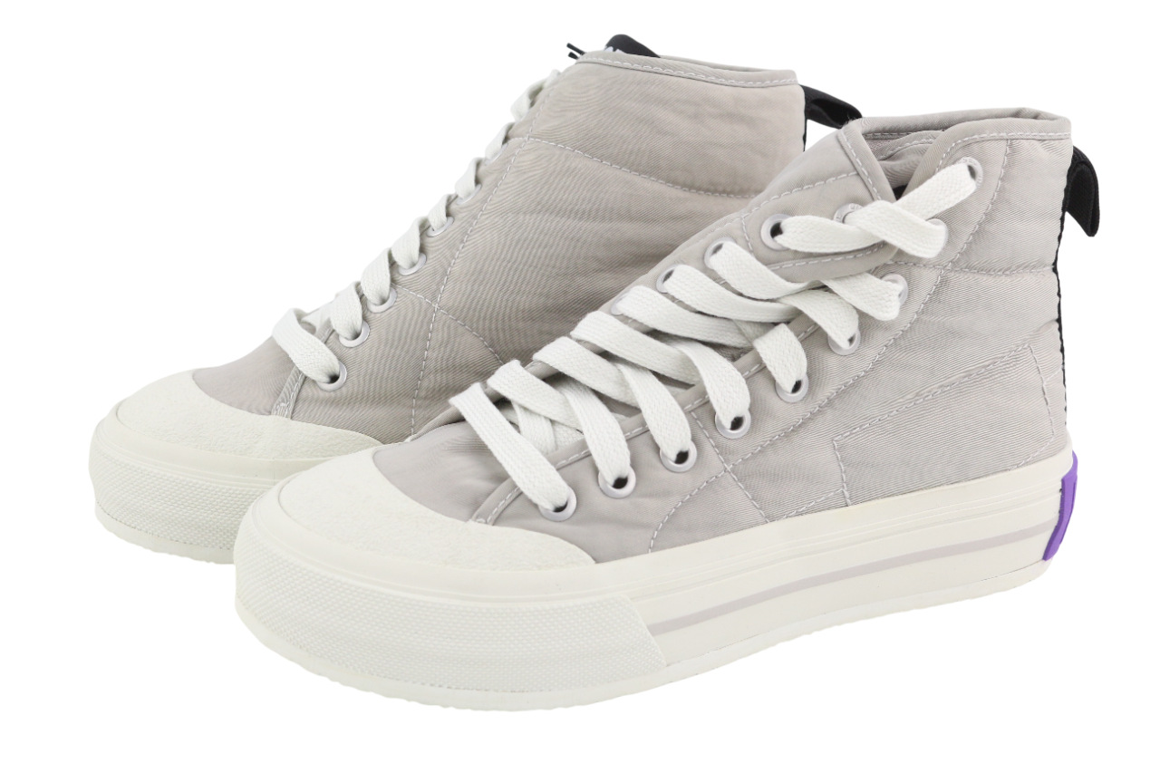 DIESEL S-Muji MC Women's Sneakers EU35.5 Light Grey High Lace Almond RRP180