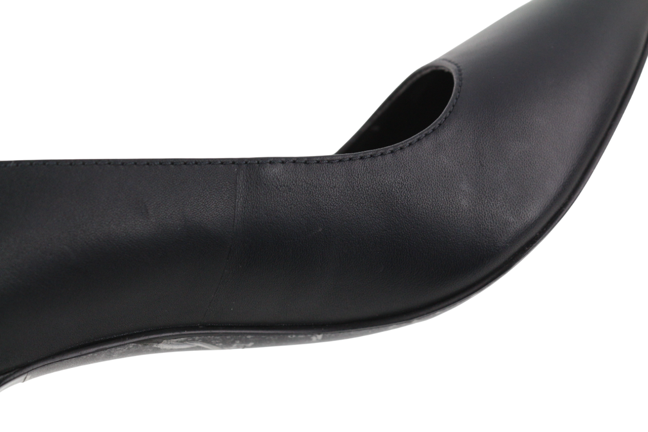 DIESEL D-Femme MP Women's Heels EU38 Black Cow Leather Kitten Heel RRP240