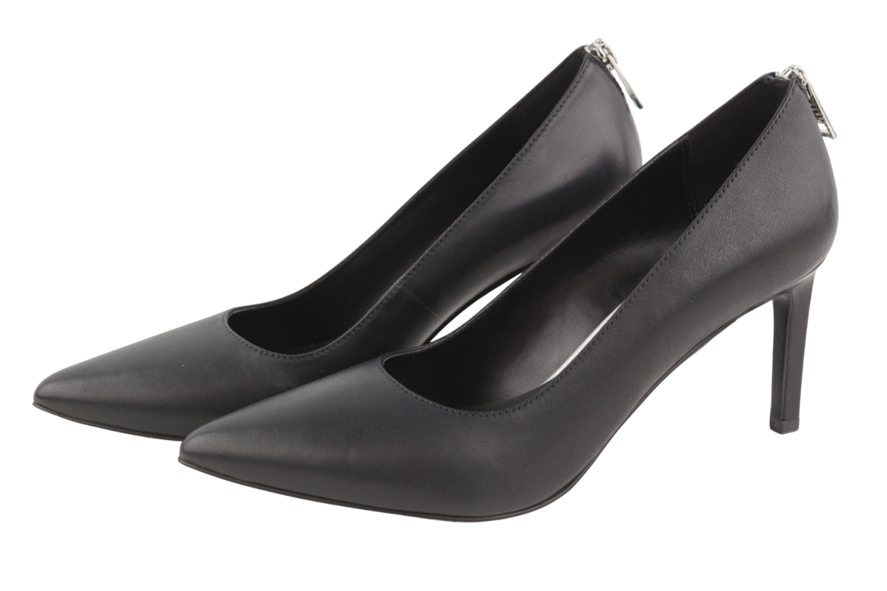 DIESEL D-Femme MP Women's Heels EU38 Black Cow Leather Kitten Heel RRP240