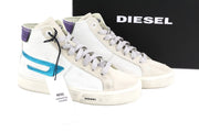 DIESEL S-Mydori ML Women's Sneakers EU38.5 White Leather Ankle Lace Up RRP220