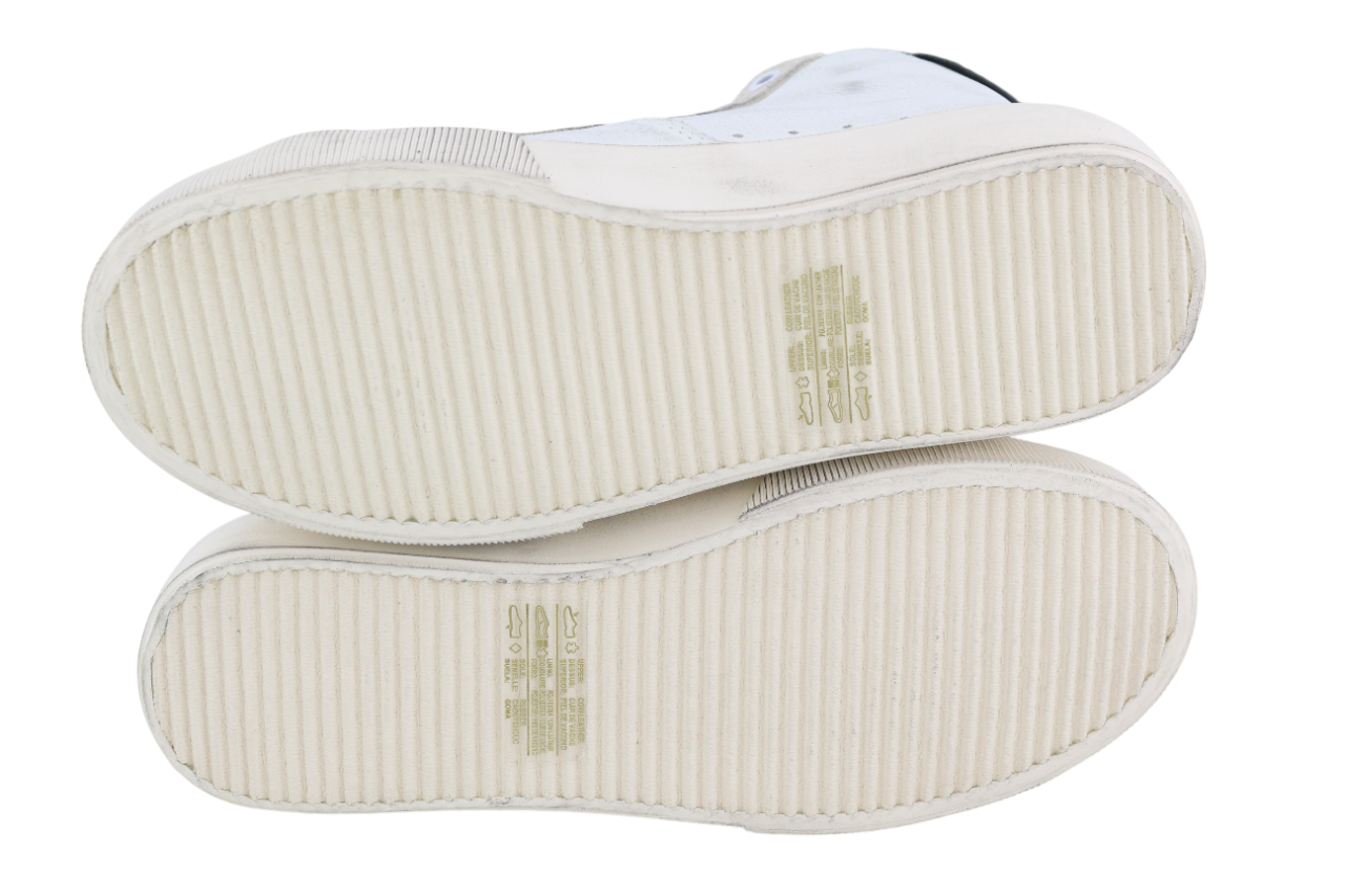 DIESEL S-Mydori ML Women's Sneakers EU38.5 White Leather Ankle Lace Up RRP220