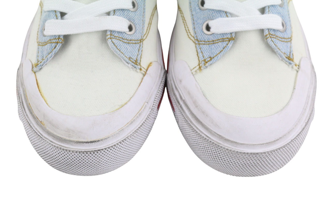 DIESEL S-Athos Mid Women's Sneakers EU39 White Ankle Lace Almond Logo RRP175