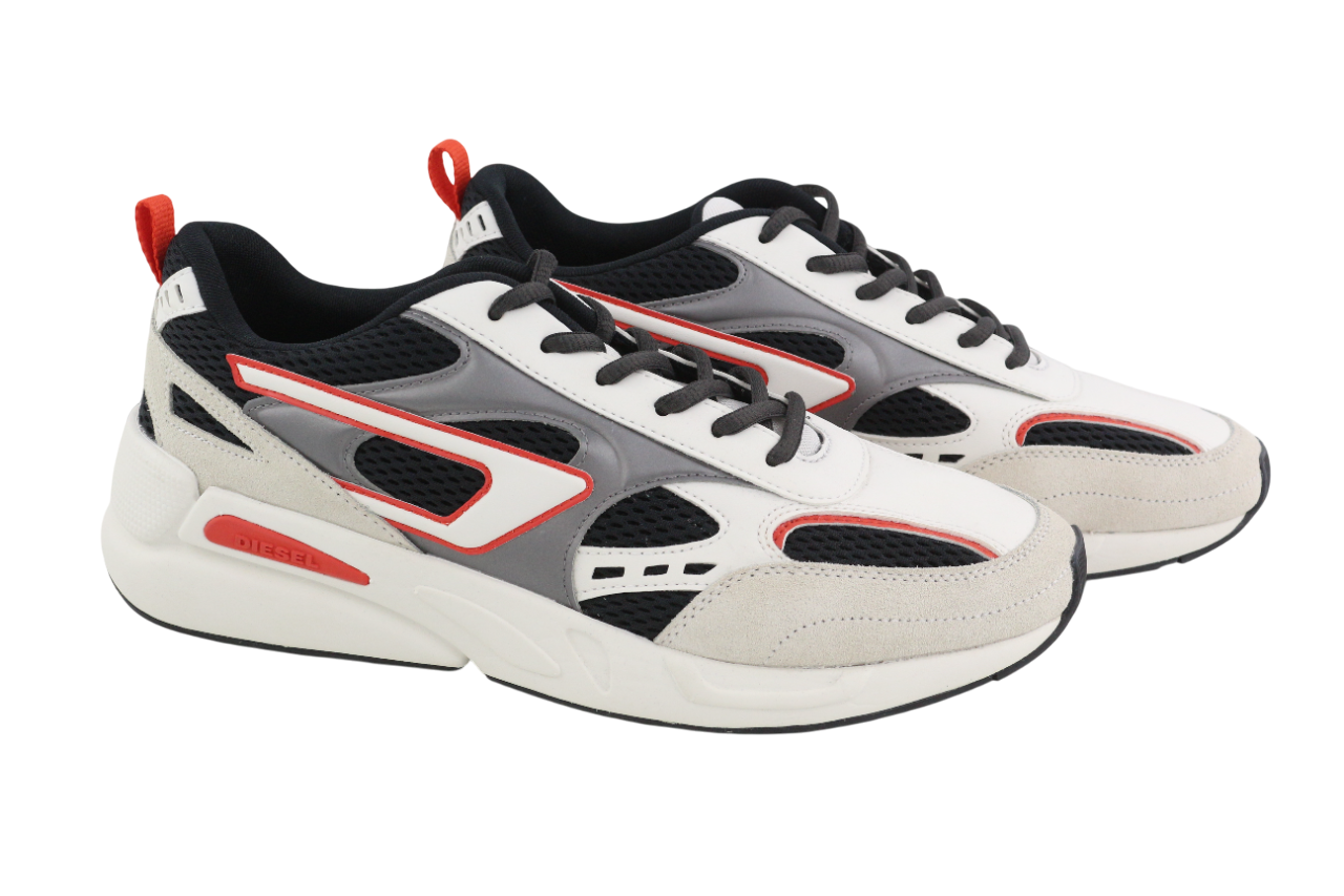 DIESEL S-Serendipity Sport Men's Sneakers EU44 White Low Lace Almond RRP225