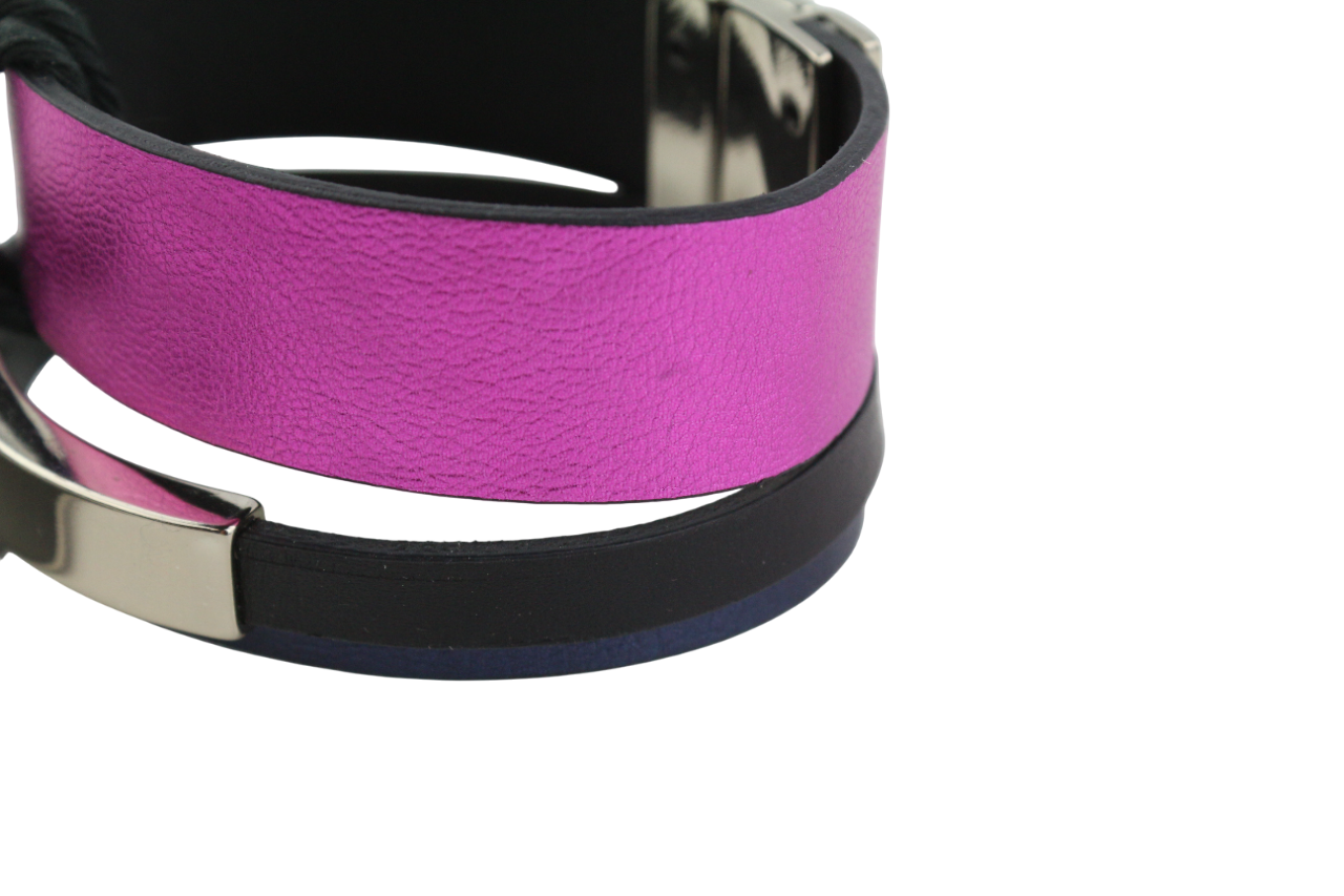 DIESEL A-Triround Women's Bracelet One Size Leather Silver Closure