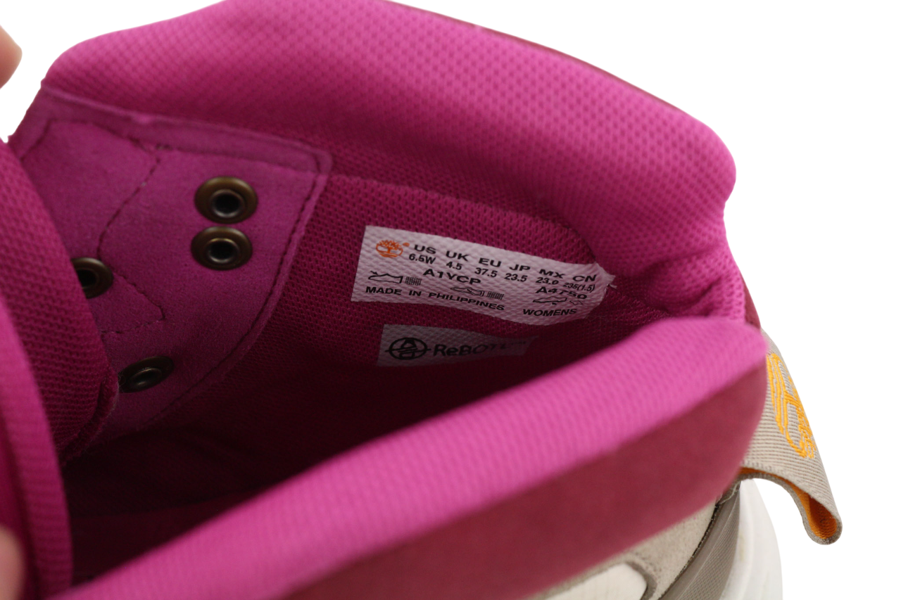 TIMBERLAND A1YCP Women's Boots UK4/4.5 EU37/37.5 Black Lace Almond Ankle ReBOTL