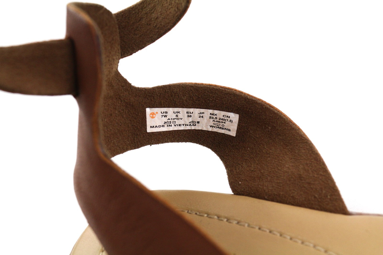 TIMBERLAND A1PCY Women's Sandals UK4.5/5 EU37.5/38 Brown Leather Open Toe