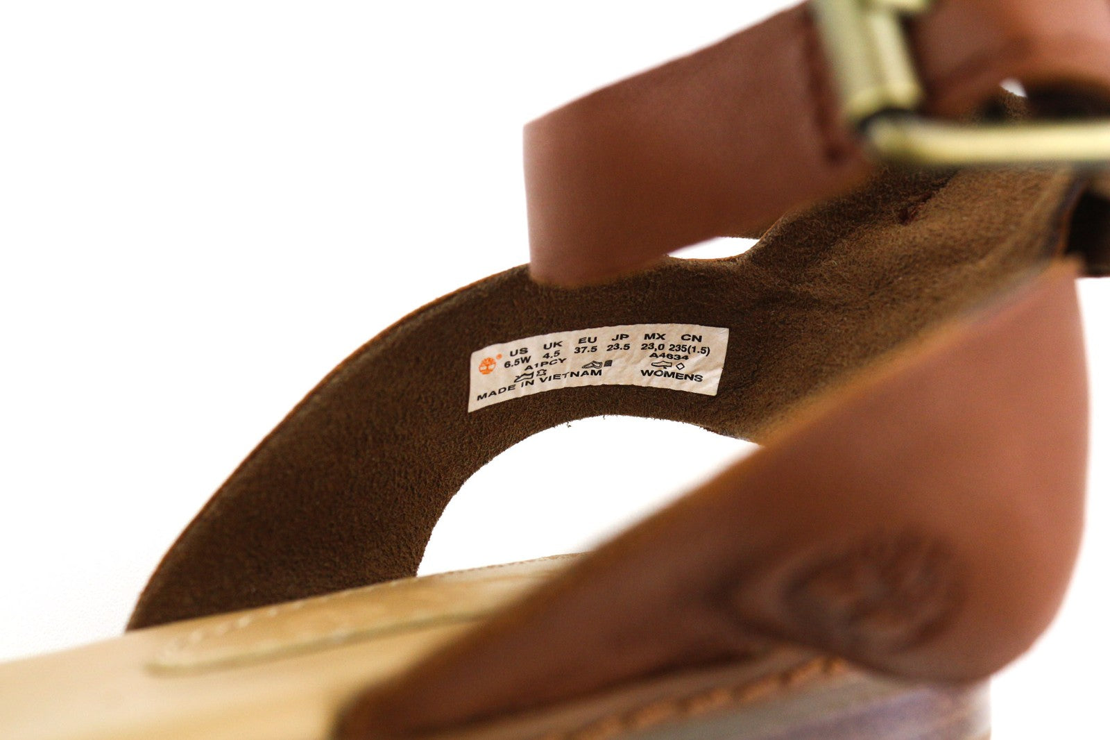 TIMBERLAND A1PCY Women's Sandals UK4.5/5 EU37.5/38 Brown Leather Open Toe